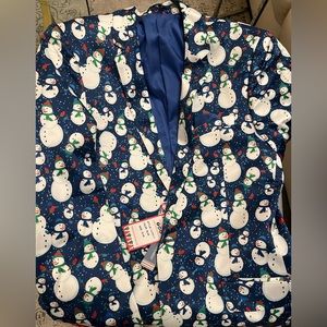 NWT Suslo Couture Slim Fit Blazer- Snowman